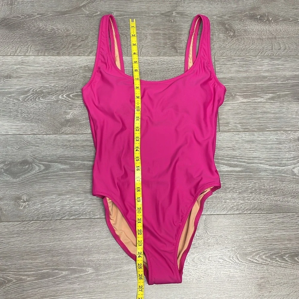 NWT J. Crew Heritage Scoopback One Piece Swimsuit Radiant Fuchsia 6